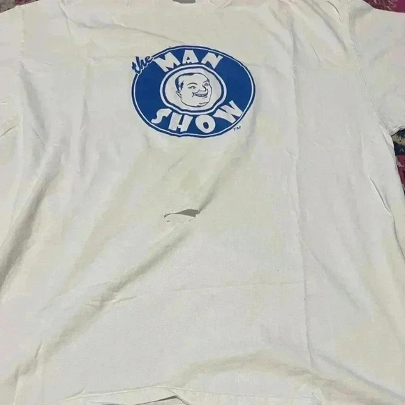The Man Show Vintage White T-Shirt Tee Size XL - Picture 2 of 3